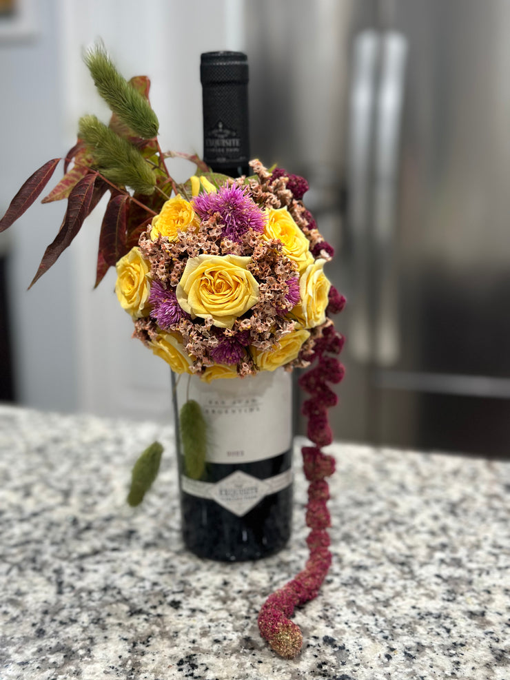 Fresh Flower Bottle Bouquet