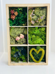 Preserved Moss and Dried Floral Frame