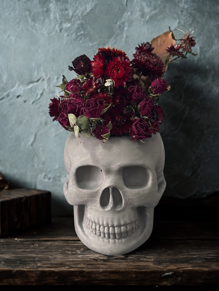 “Margaux” Handmade Concrete Skull
