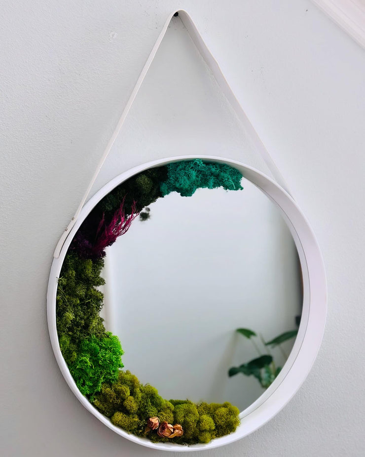 Natural Preserved Moss Mirror