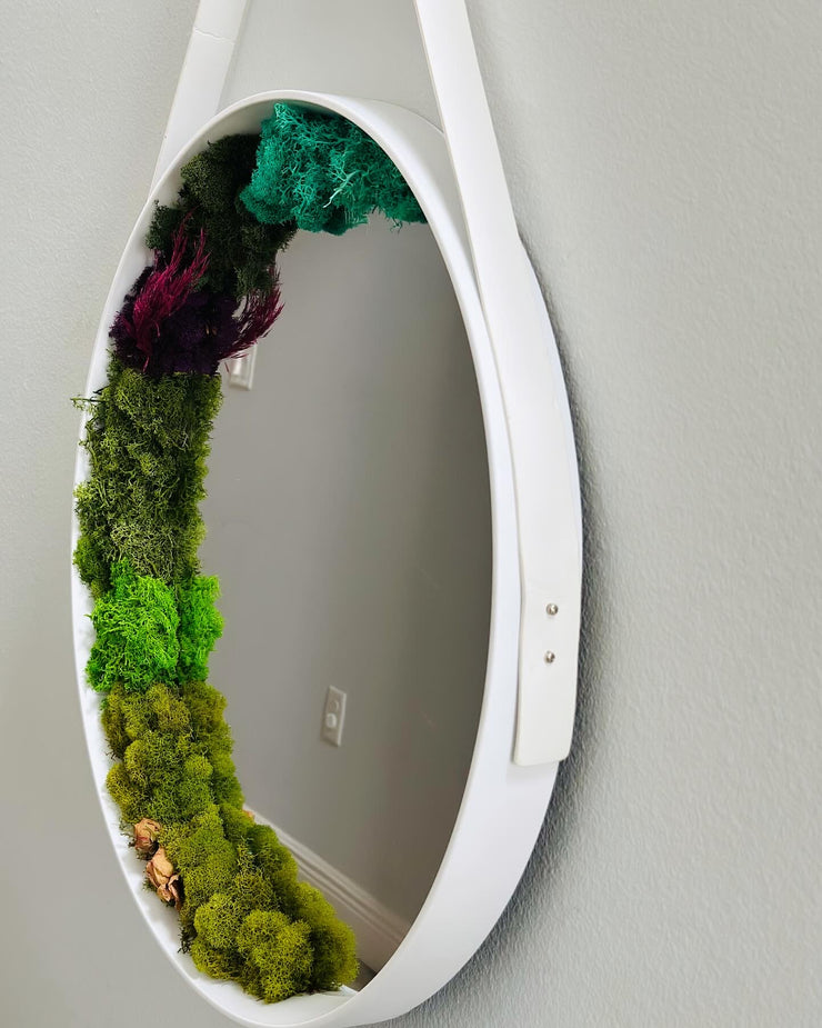 Natural Preserved Moss Mirror