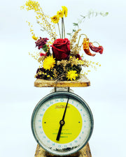 Vintage Scale with Dried Floral