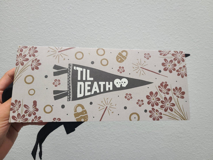 Oxford Pennant Greeting Card Til Death