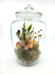 Dried Flowers Glass Jar