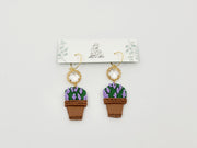 Floral Clay Earrings